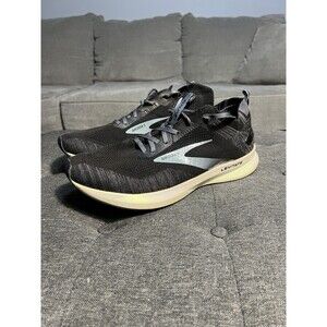 Brooks Levitate Running Sneakers 4 Mens 10.5 Black Gray Knit DNA AMP